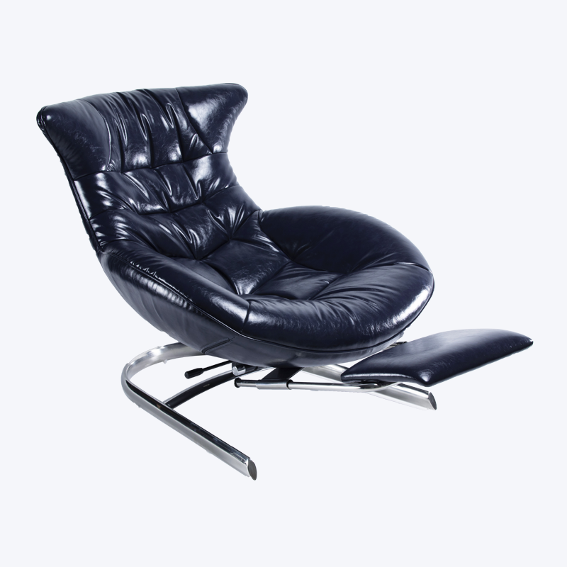 Designer lounge stol med fotstöd MF-RLC-001