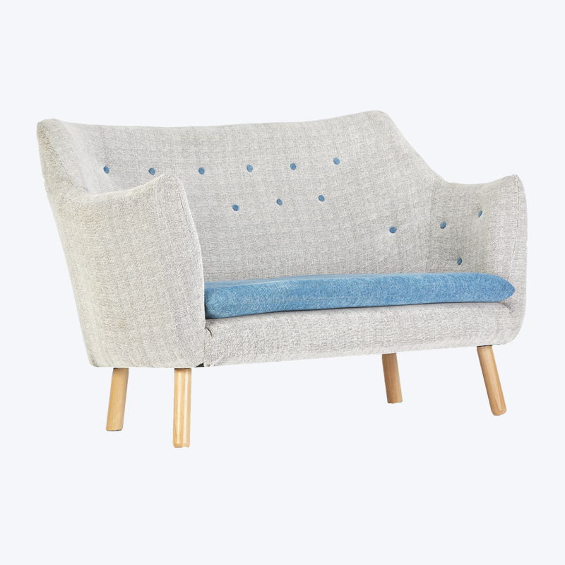 Designer loungefåtölj träfötter 2-sits soffa GK88-2P